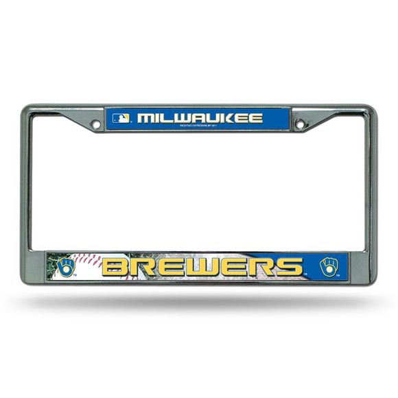 Milwaukee Brewers Chrome License Plate Frame - Picture 1 of 1